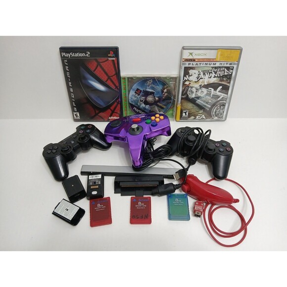 Nintendo Other - Video Game Parts Accesories Controller Cards Lot Bundle Not Tested PlayStation